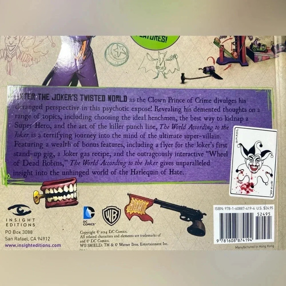 The World According to Joker -  2014 Hardcover 🤡🤪🦇 - Picture 13 of 14